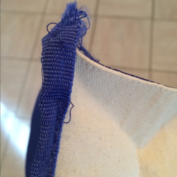 HOLLYWOOD Canvas Tote Bag w Beading - Picture 3 of 4